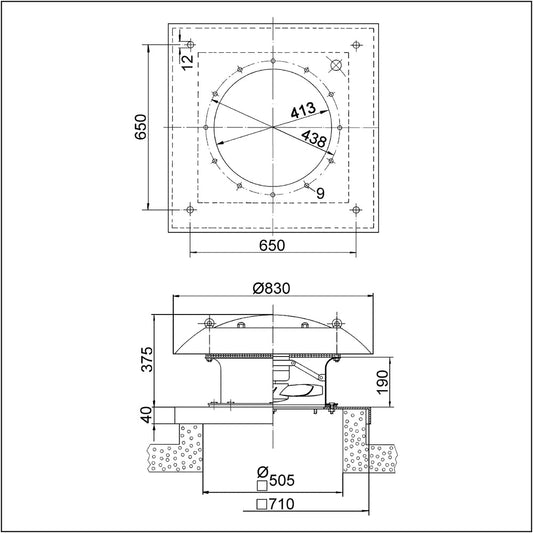 Maico Axial-Dachventilator DZD 40/4 B Ex e