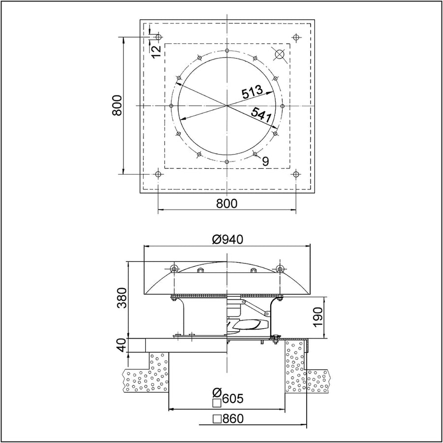 Maico Axial-Dachventilator DZD 50/6 B Ex e