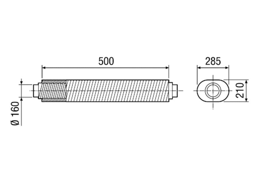 Maico Flacher Ovalschalldämpfer RSOF 16/50