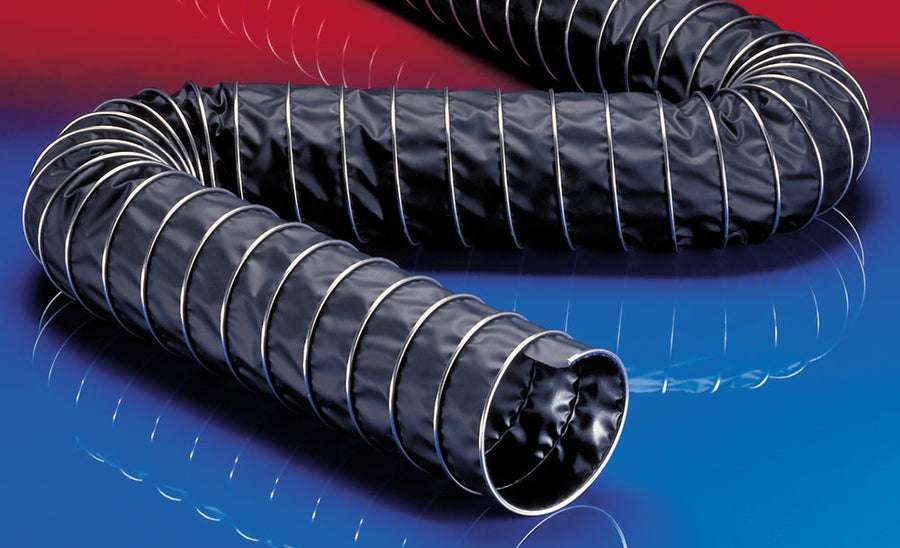 Norres Lüftungsschlauch, bis 110°C, elektr. leitfähig, DN 215mm, L: 3m, CP PVC 465 EC