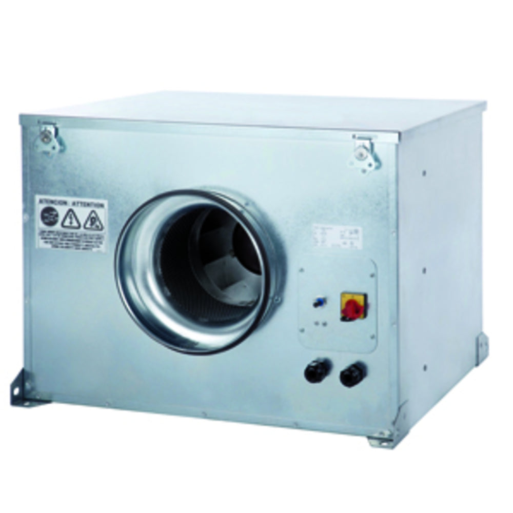 S&P Schallgedämmter Rohrventilator CAB-400 ECOWATT mit EC-Motor