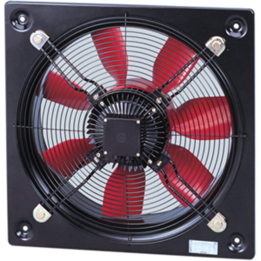 S&P Axial-Wandventilator HCFT/4-400/H mit quadratischer Wandplatte, 400V