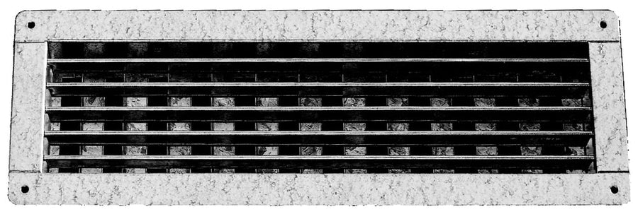 Schako Kompaktgitter KG-Q 8 lackiert RAL9010, Abm. LxH=1215x315mm