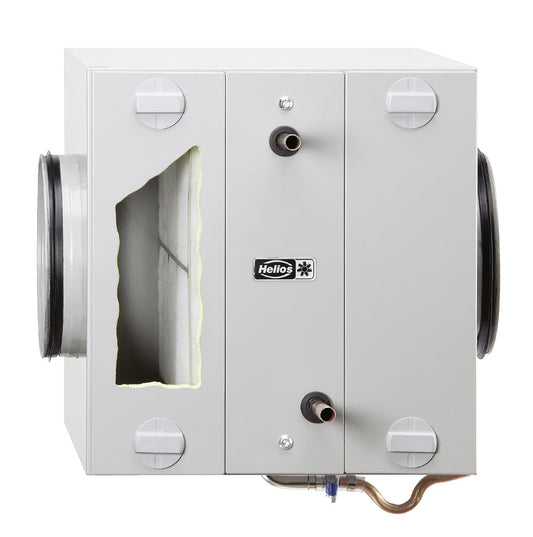 Helios SEWT-W, Wärmetauschermodul vollisoliert m. Stutzen DN 180 integr. Filter
