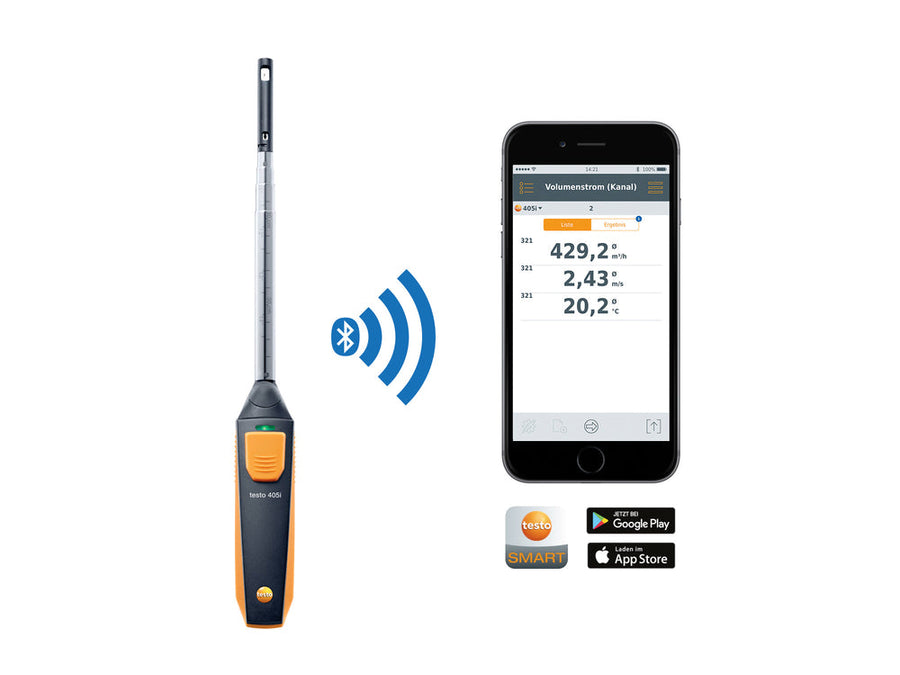 testo 405 i - Thermo-Anemometer mit Smartphone-Bedienung