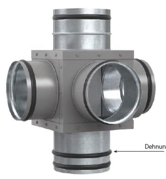 S&P Rauch-Schutz-Gehäuse RSG-160/125 VR, 2 Abzweige