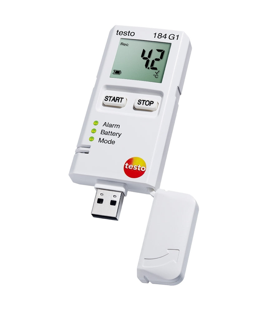 testo 184 G1 - Datenlogger Erschütterung, Feuchte und Temperatur für Transportüberwachung