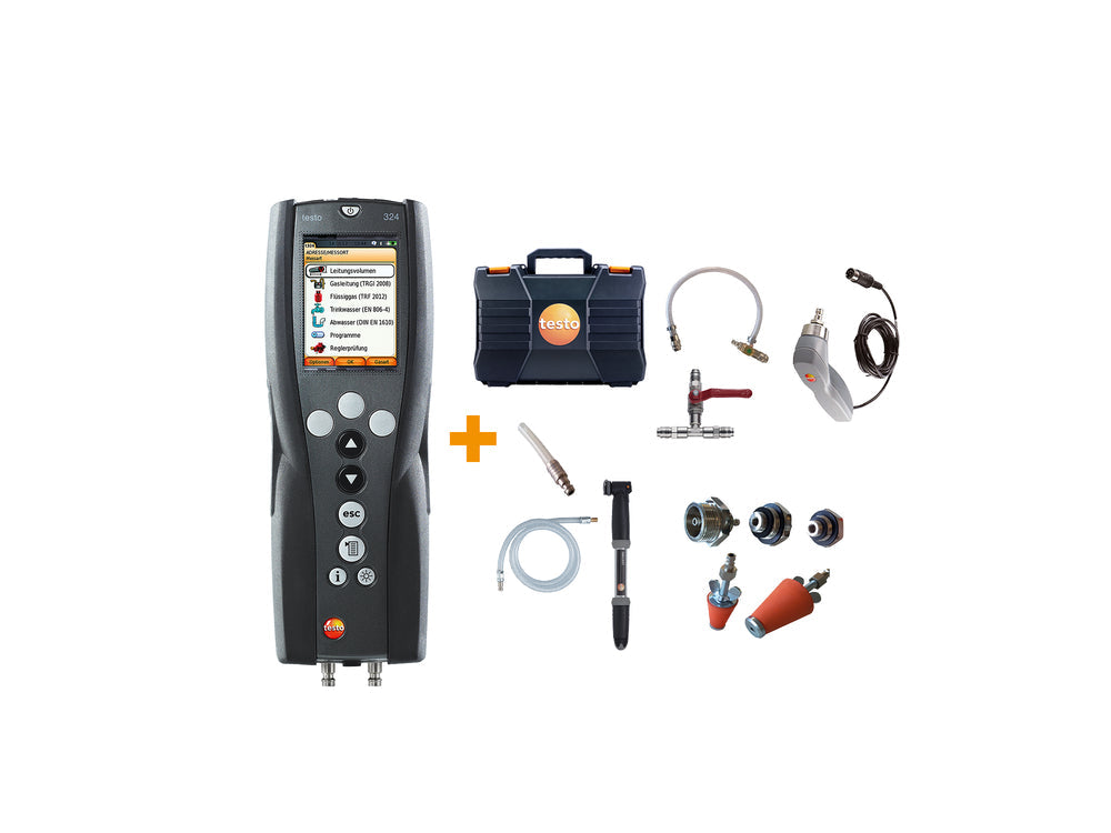 testo 324 Druck- und Leckmengenmessgerät Set Gas und Wasser