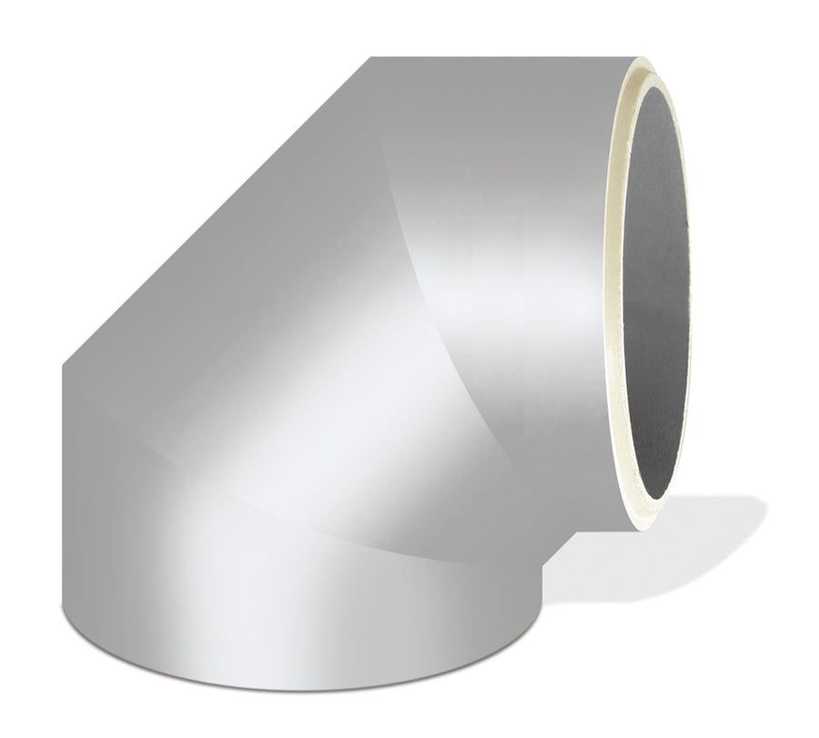 Ventaflex PUR-Hartschaum Bogen 90° rund NW920, glatte Innenbeschichtung, grau RAL 7035