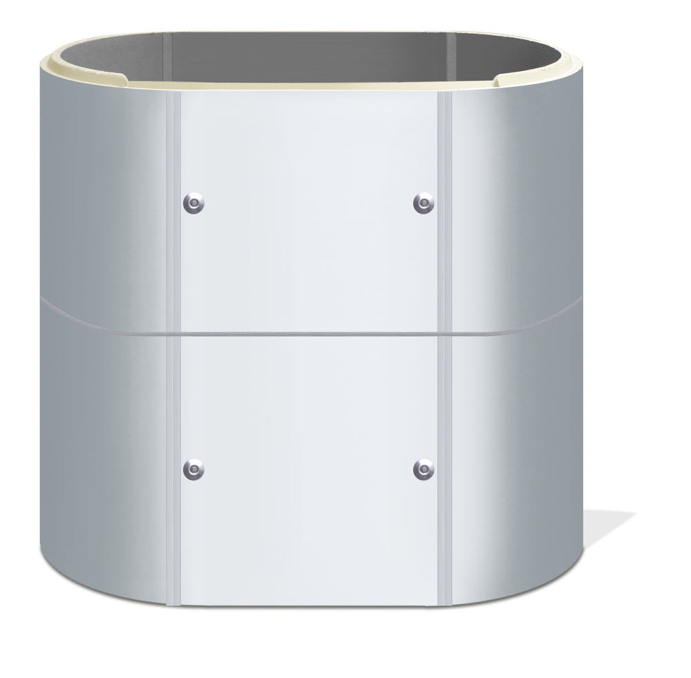 Ventaflex PUR-Hartschaum Luftleitung oval 1270x2270, glatte Innenbeschichtung, grau RAL 7035