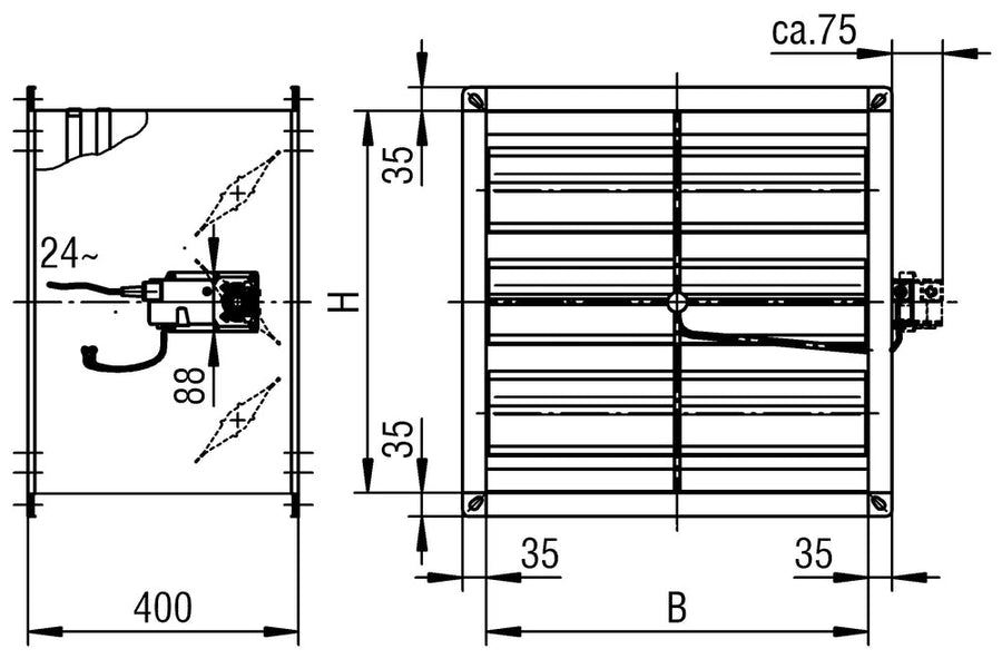 Schako Volumenstromregler VRA-E-HKP, BxH=634x225mm