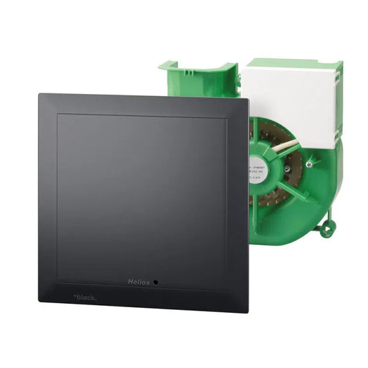Helios Ventilatoreinsatz mit Fassade ELS NFC VOC black